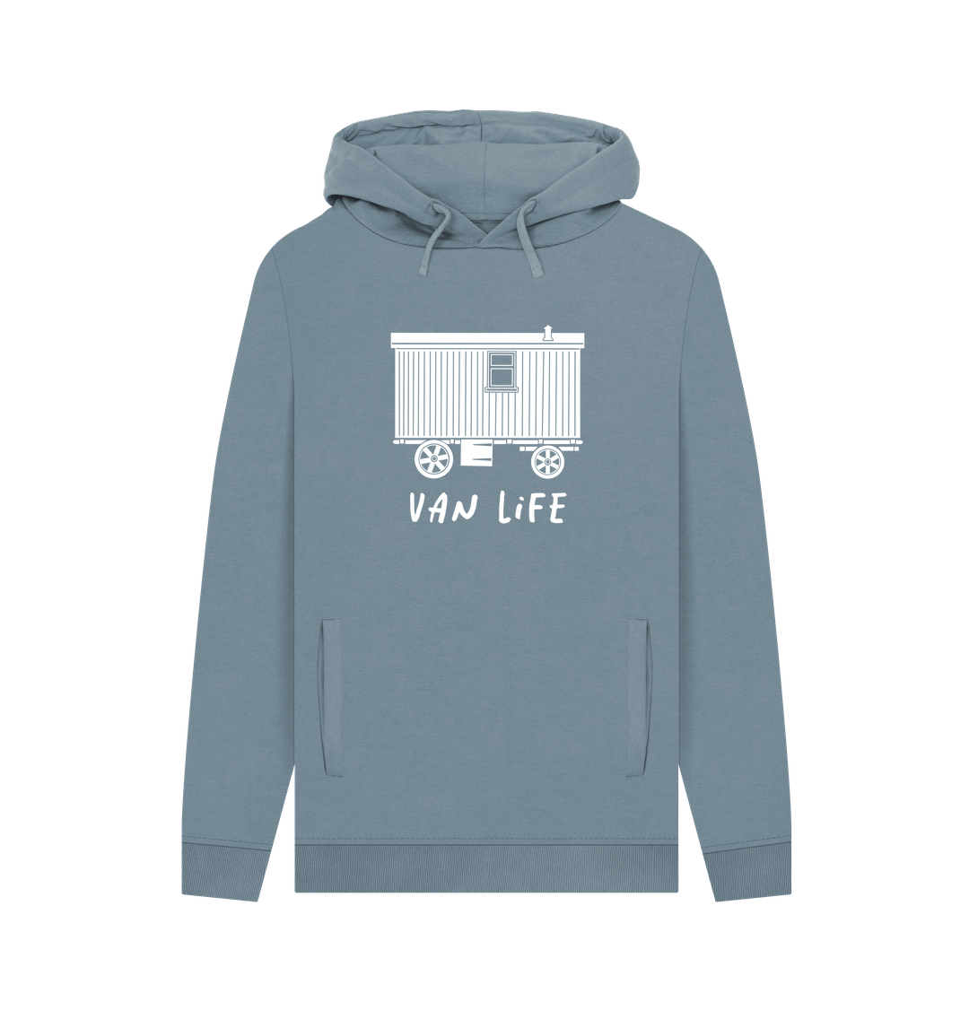 Stone Blue Living Van Life Hoodie - Large Logo