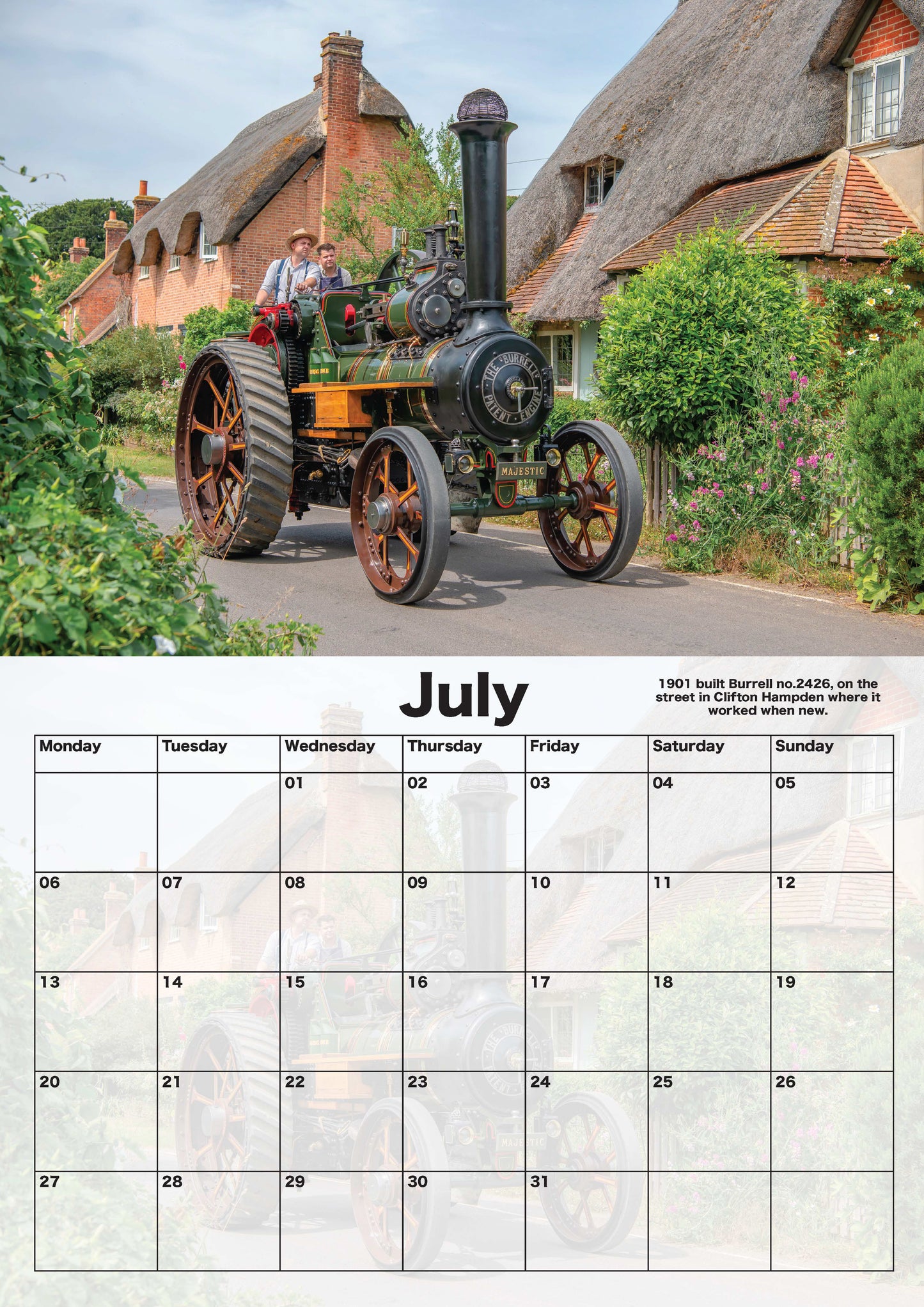 2026 Road Steam Calendar (UK Orders)