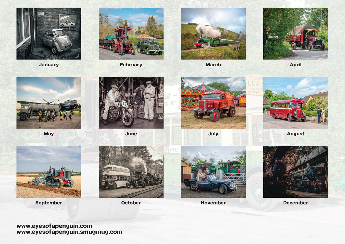 2026 Vintage Vehicle Calendar (UK Orders)