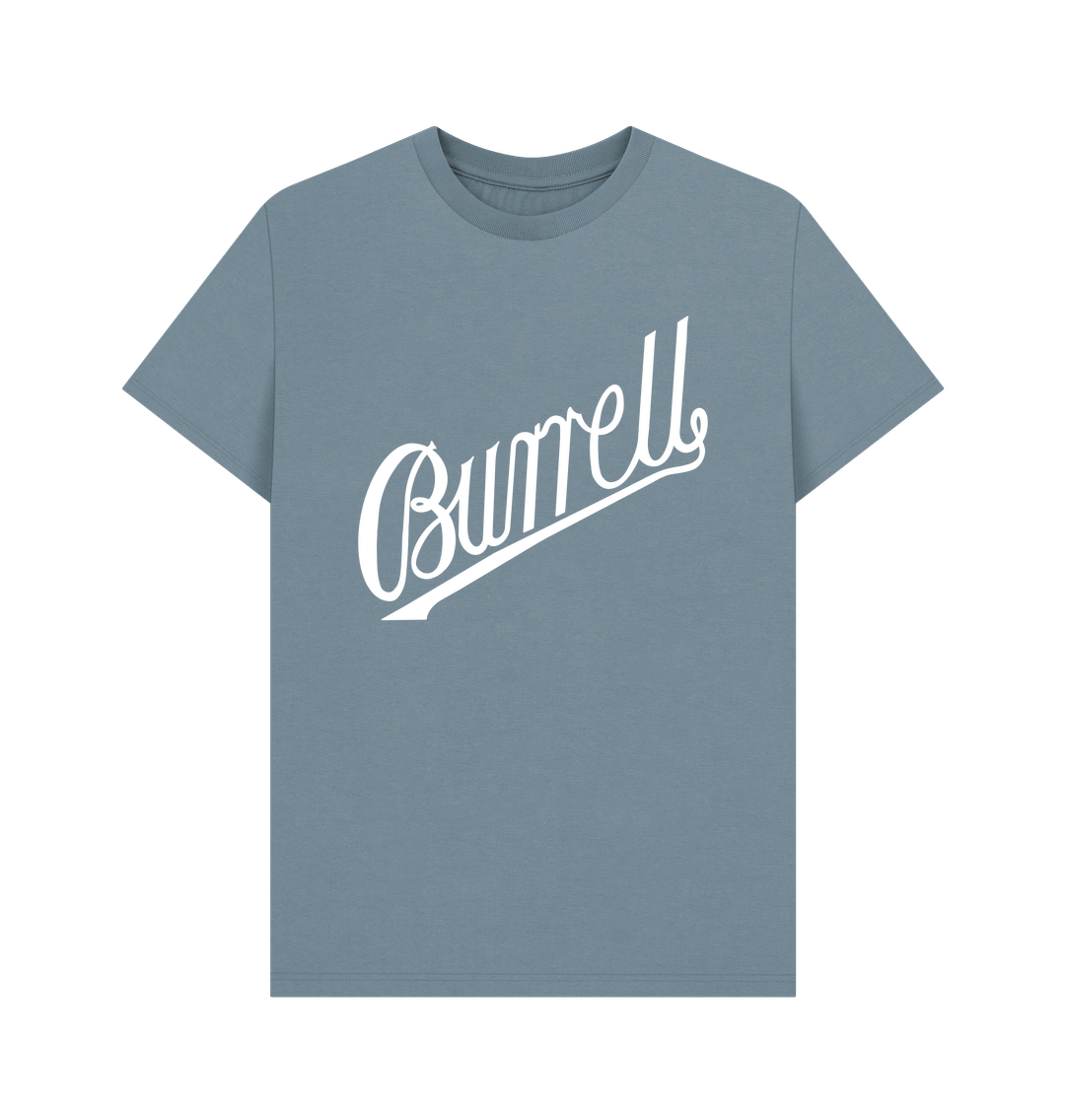 Stone Blue Burrell Script - Large Logo