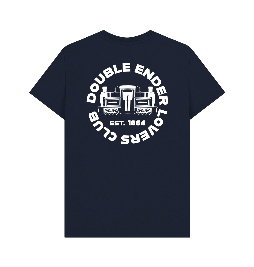 Navy Blue Printed T-shirt Back