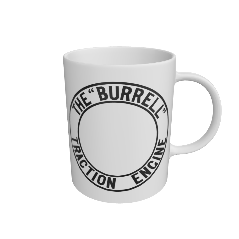 White Burrell Traction Engine Ring Mug