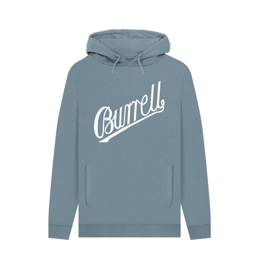 Stone Blue Burrell Script Hoodie - Large Logo