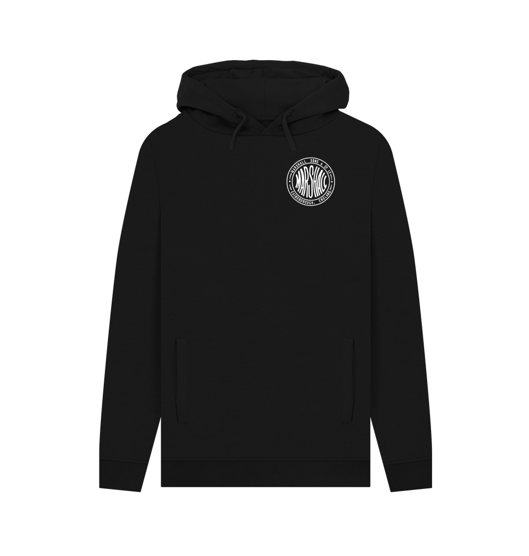 Black Marshall Round Hoodie - Front and Rear