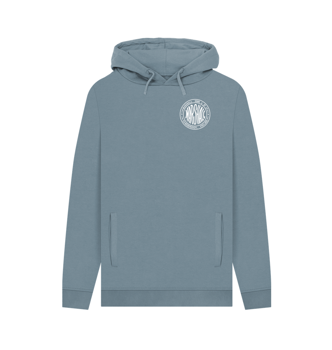 Stone Blue Marshall Round Hoodie - Front and Rear
