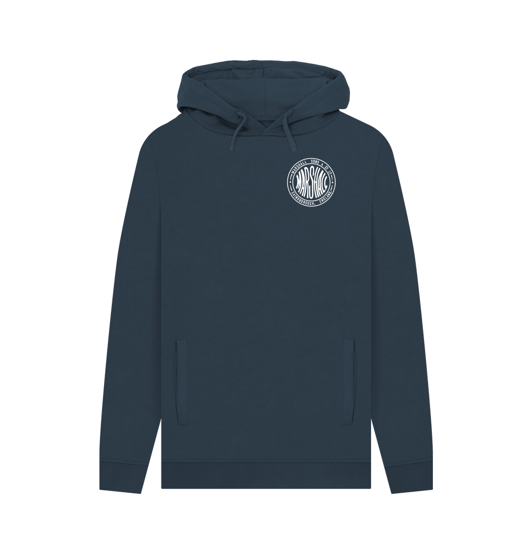 Navy Marshall Round Hoodie - Front and Rear