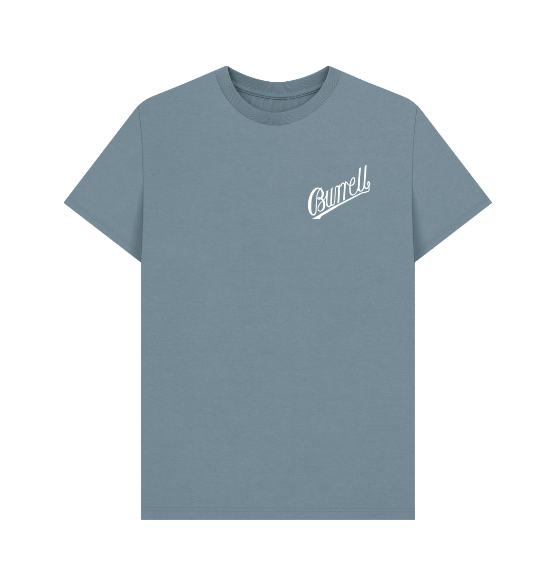 Stone Blue Burrell Script - Small Logo
