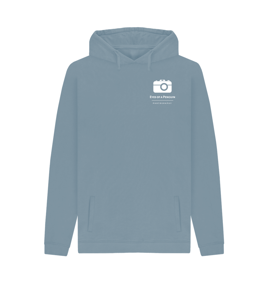 Stone Blue Printed Hoody Front