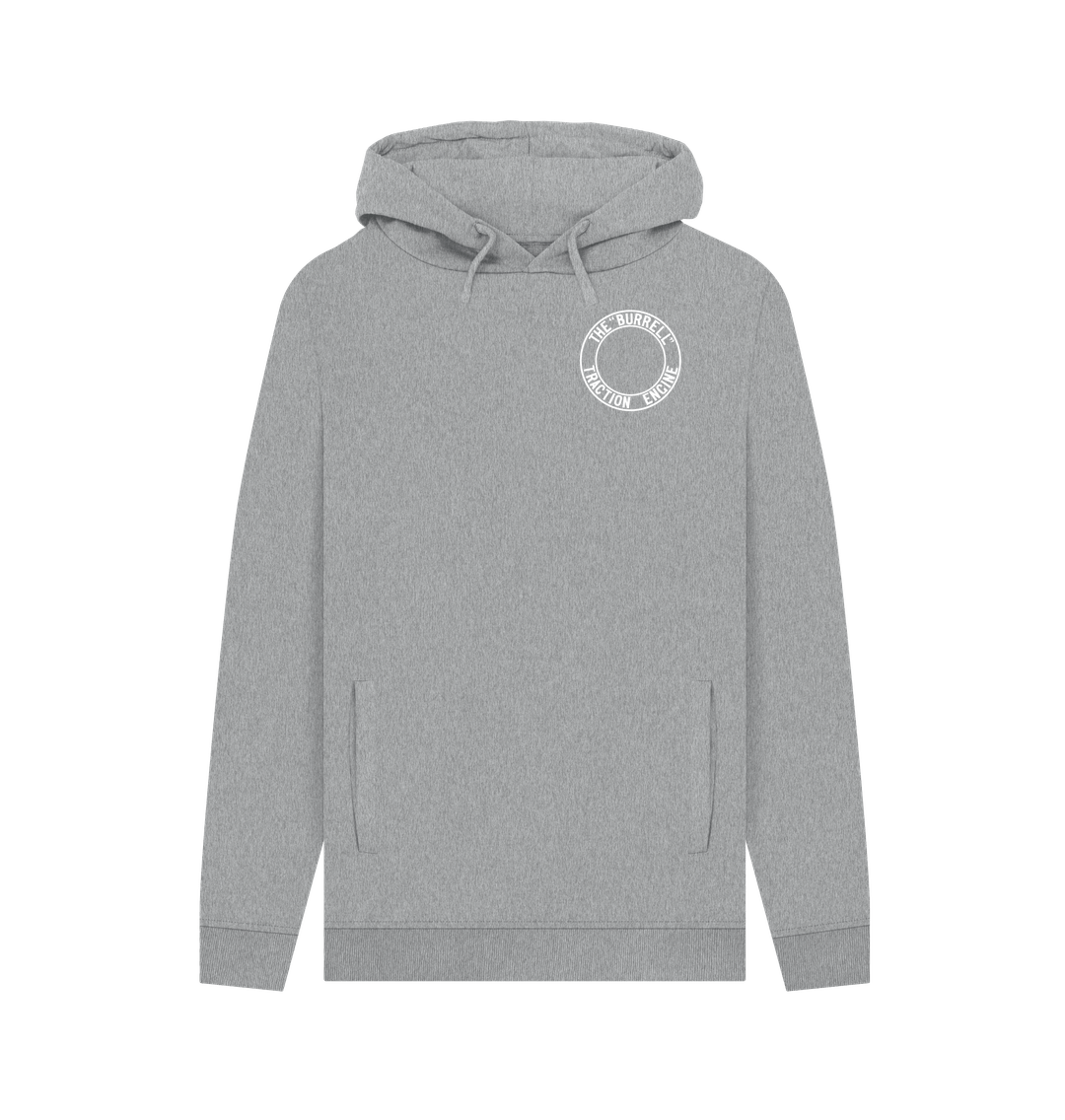 Light Heather Burrell \"Traction Engine\" Ring Hoodie - Front and Rear