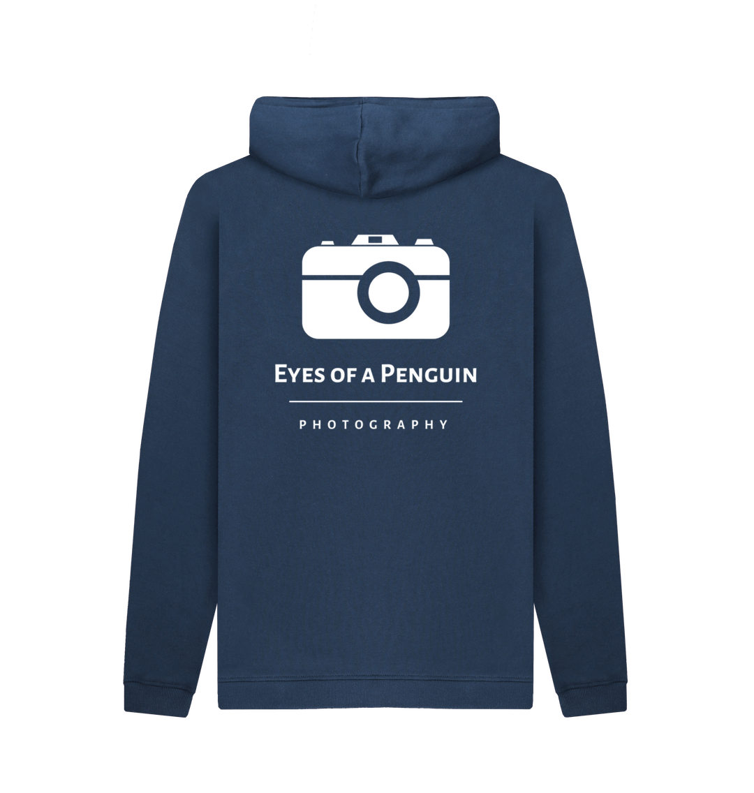 Navy Printed Hoody Back