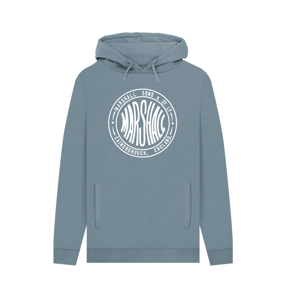 Stone Blue Marshall Round Hoodie - Large Logo