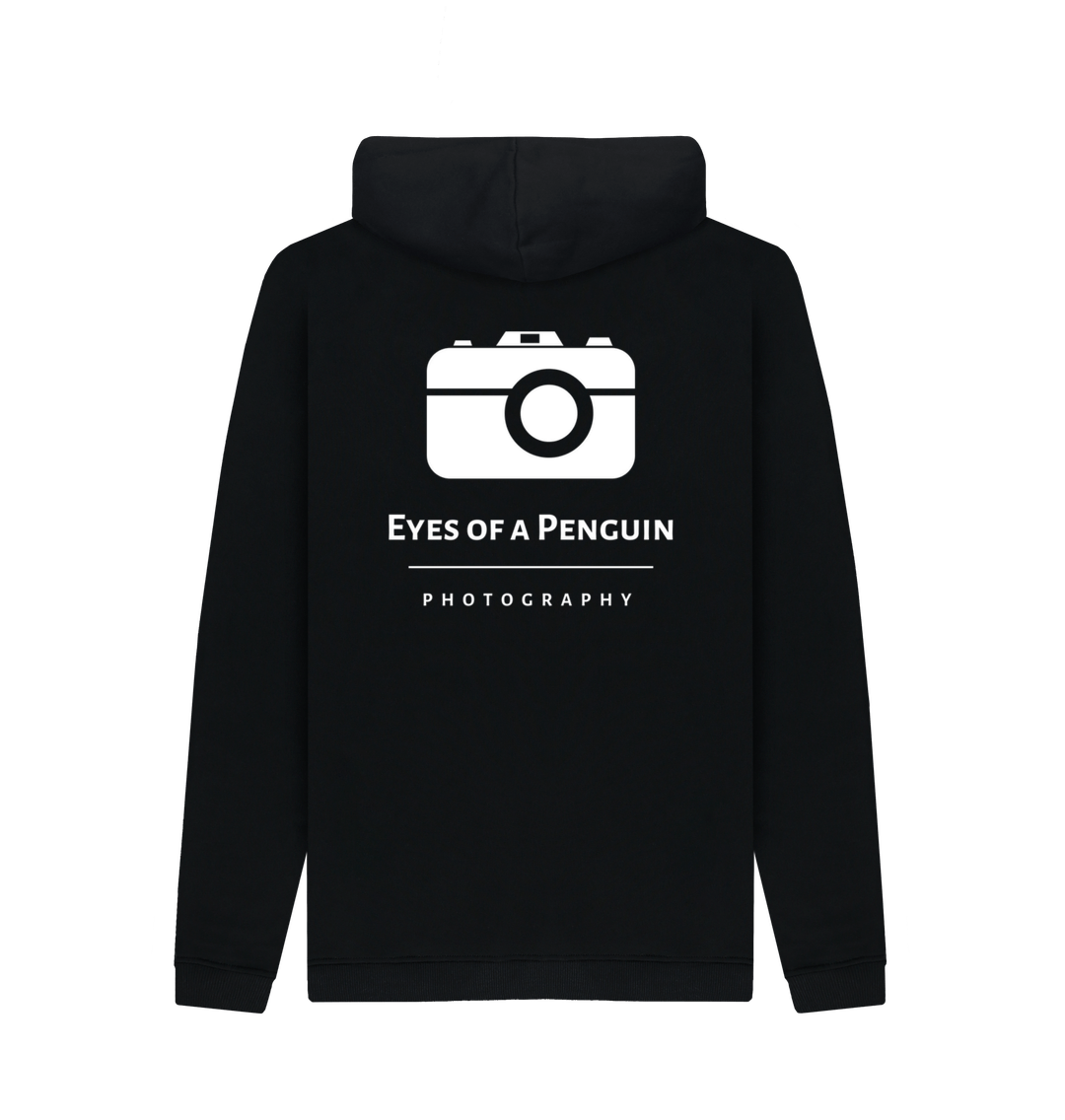 Black Printed Hoody Back