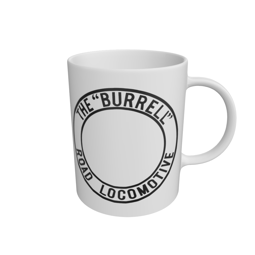 White Burrell Road Locomotive Mug